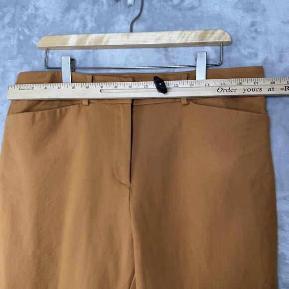 Ann Taylor Factory Pants Womens 12 Camel Stretch Chino Ankle Slim Twill Work - Picture 6 of 9